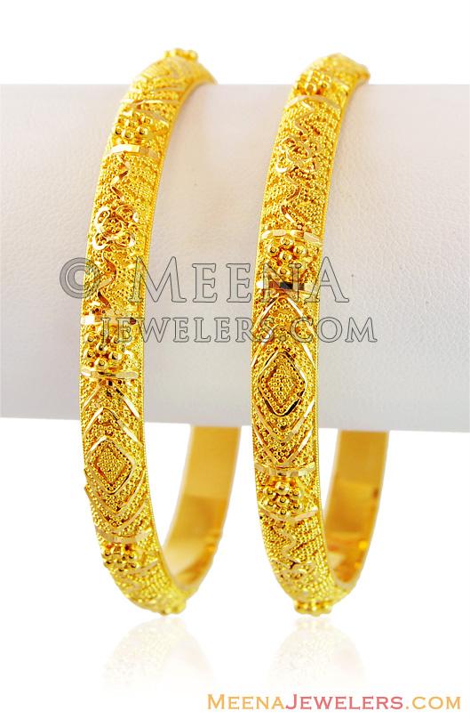 22K Filigree Gold Bangles (Custom 
