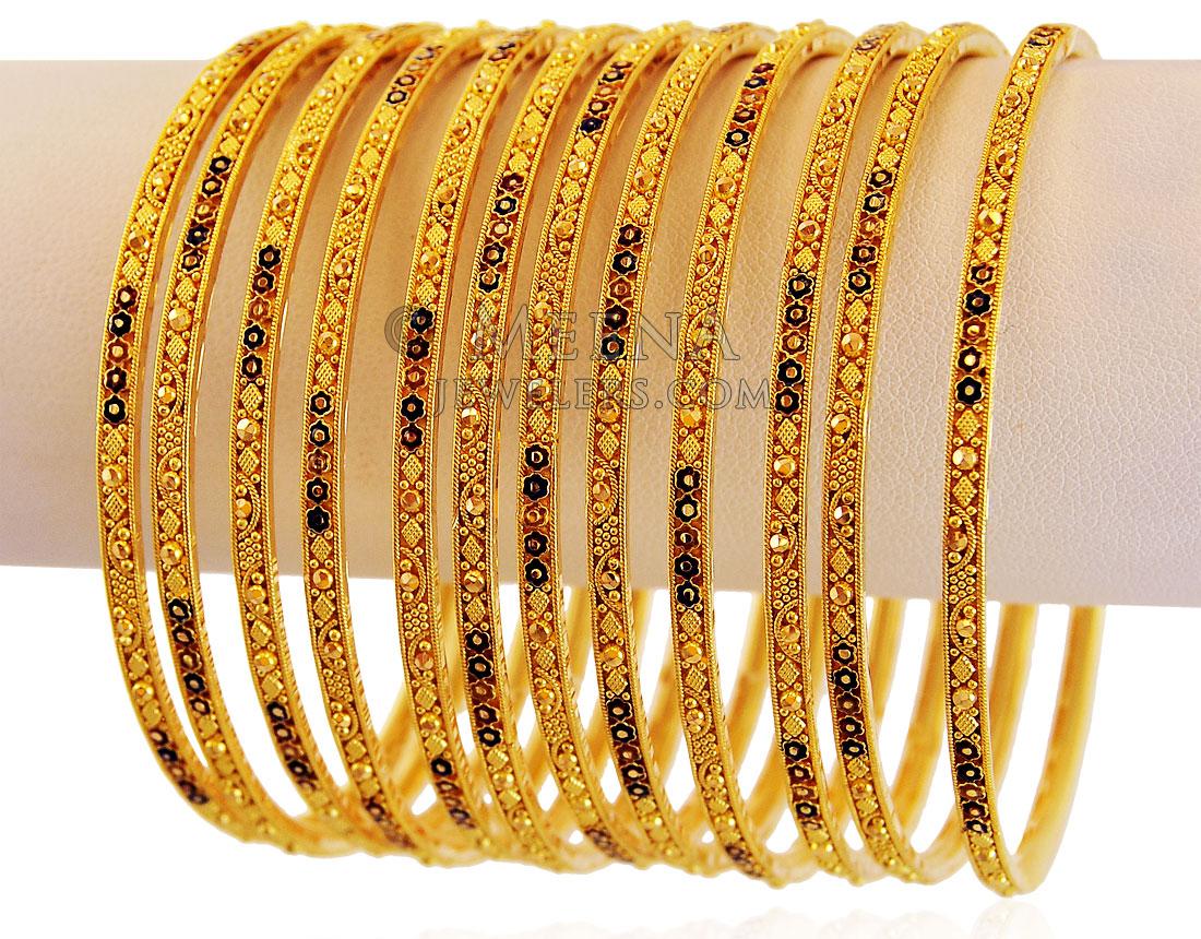 Amazon.com: Leshya Red Brass Meenakari Bracelet for Women -2.60 (4 Pieces):  Clothing, Shoes & Jewelry
