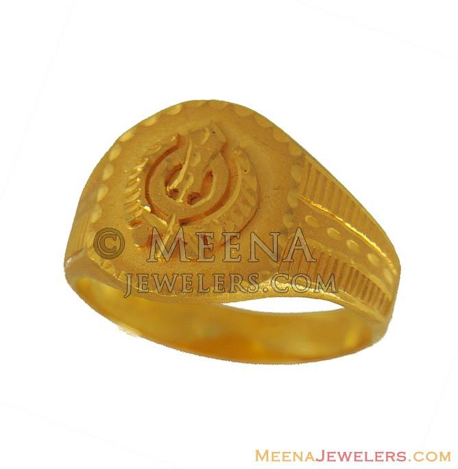 Gold hot sale khanda ring