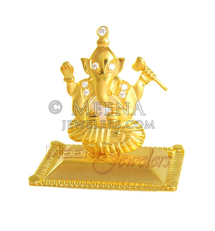Ashi Enterprises Polyresin Eco Friendly Lord Ganesha Ganpati Idol Figurine  | Lord Ganesha Statue for Home Decoration (Multicolor)