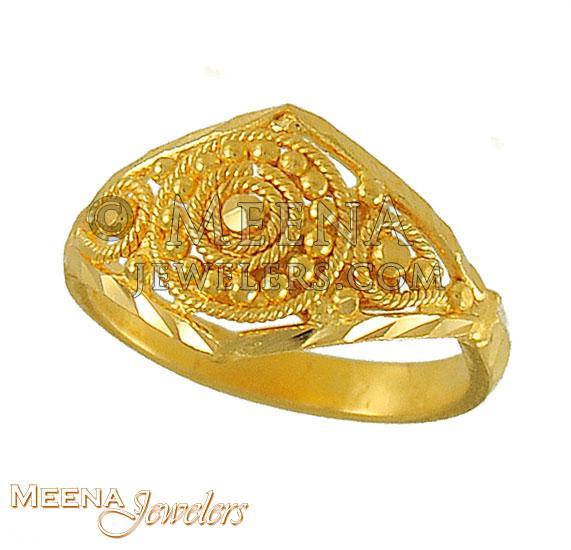 22K Yellow Gold Baby Ring W/ Double Shank Circle Design – Virani Jewelers