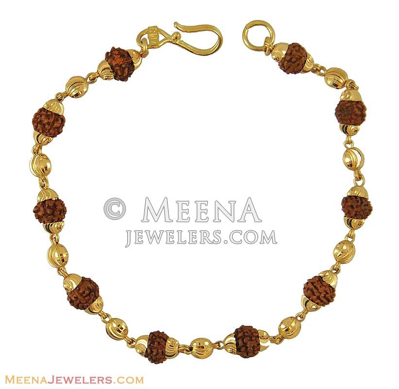 Rudraksh Gold Bracelet