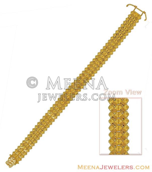 Buy quality Mens 22K Gold Plain Cz Bracelet-MCRB01 in Ahmedabad