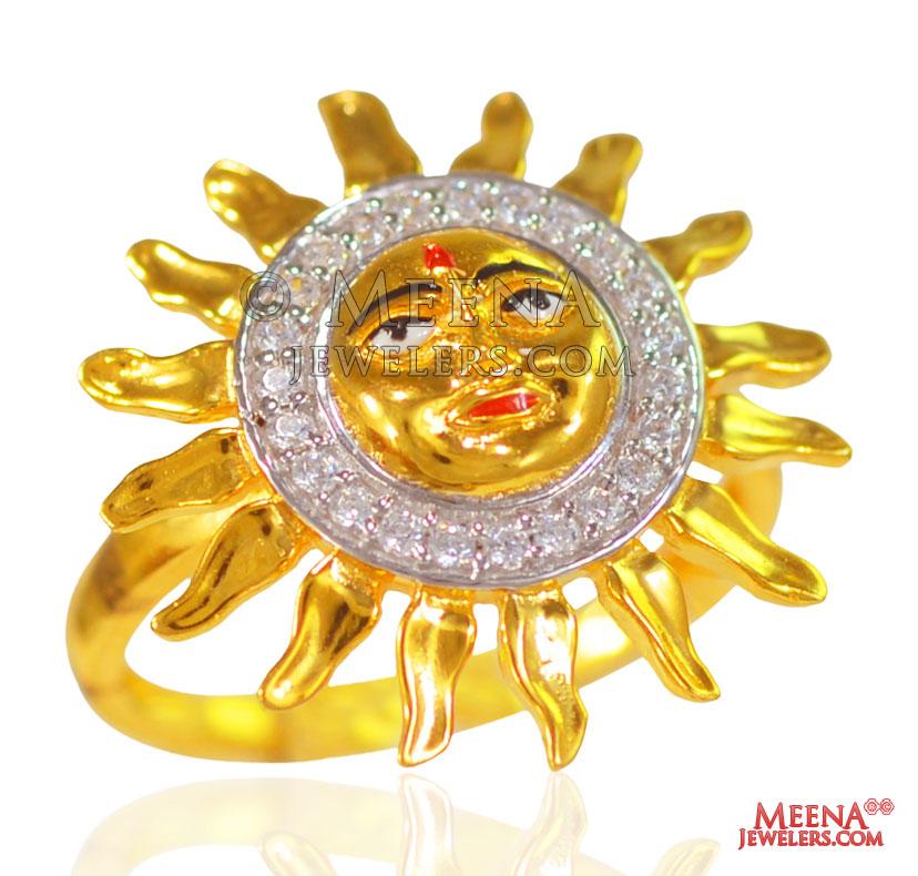 Nazar | Gold Vermeil Sun Ring | wellDunn jewelry