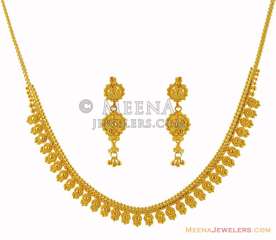 Beautiful 22K Gold Necklace Set 