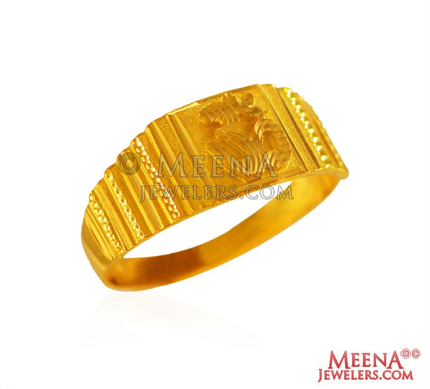 SPE Gold -Pattern Design Gents Gold Ring-01-05 - Poonamallee