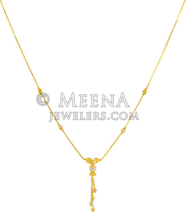 22K Gold Balls Two Tone chain chfc20291 22Kt Gold Dokia style chain