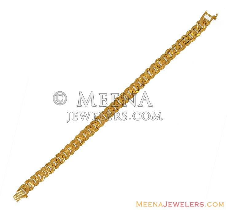 22K Gold High shine finish Bracelet BrMb6767 High shine finish gold