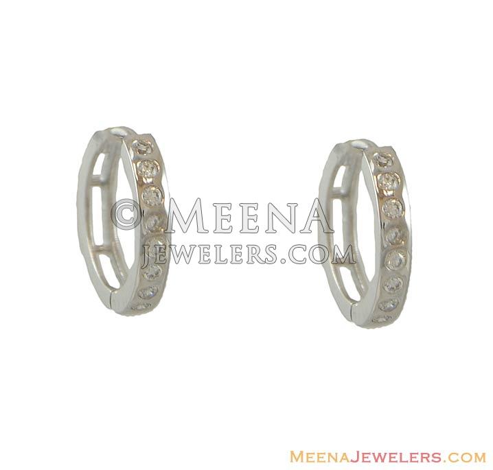 18Kt Clip On Earrings ErWg7713 18Kt white gold clip on earrings