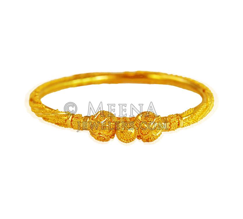 22 Karat Gold Kids Bangle - BjBa20927 - 22K Gold 2 PCs bangle for 2 to ...