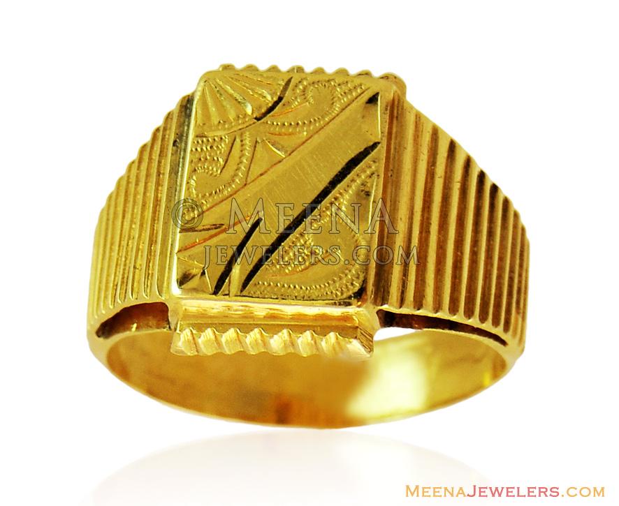 Indian Gold Fancy 22K Ring - RiMs14888 - 22K Gold Indian Ring with nice ...