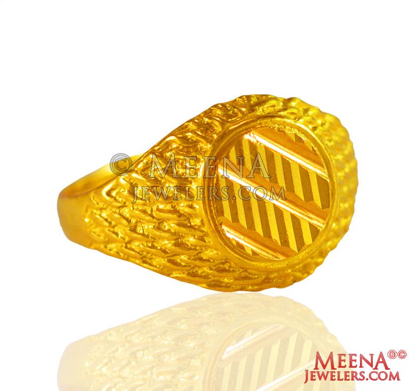 22 Karat Gold Ring For Mens - RiMs26314 - 22K Gold ring for men's is ...