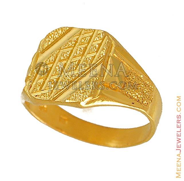 22 Karat gold mens ring - RiMs6593 - 22 karat gold Mens ring with ...