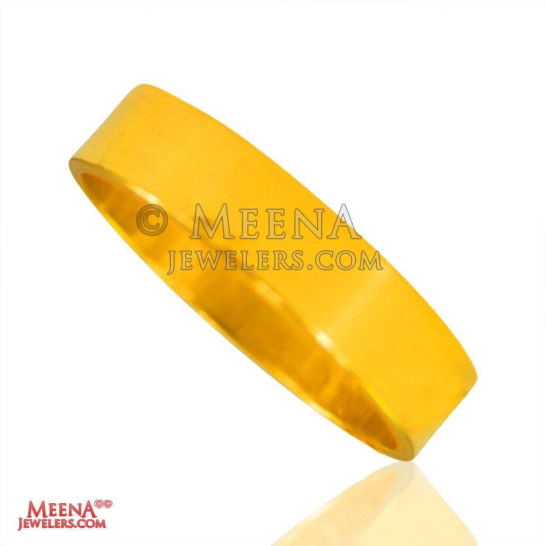 22 kt Gold Band (Men) - riwb24716 - 22 Kt Gold Plain Band designed in ...