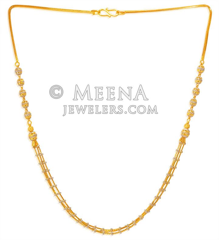 22kt Gold Fancy Layer Chain ChFc23853 22Karat Gold Layer Chain is