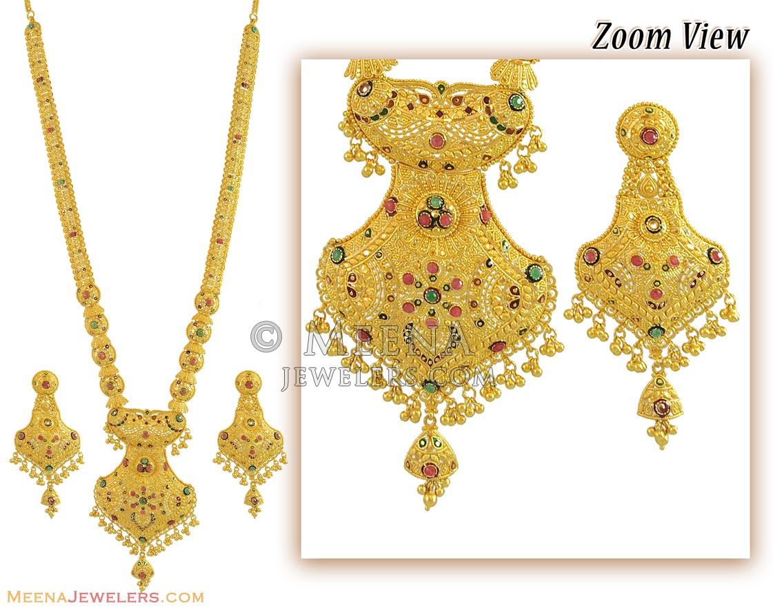Indian Bridal Patta Haar (22k) - StBr11005 - 22k gold indian bridal ...