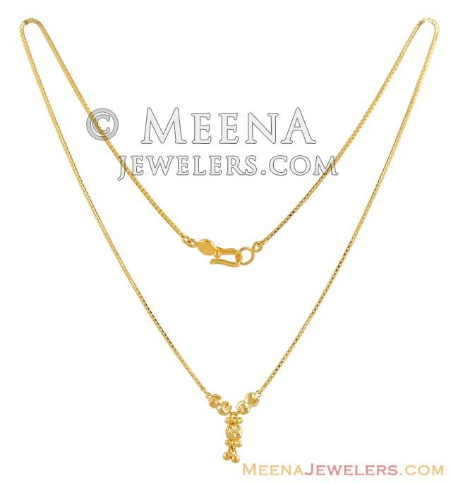 22Kt Gold Fancy Chain ChFc6108 22Kt Gold Fancy Necklace Chain with