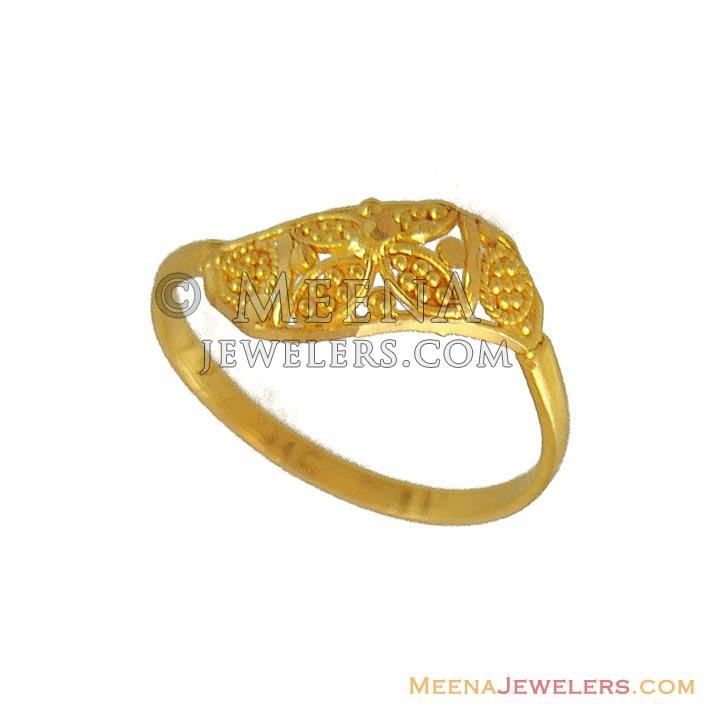 Indian Kids Ring (22kt Gold) BjRi9034 22kt Gold Baby Ring with fine