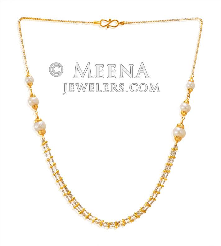 22kt Gold Fancy Two Tone Chain chfc23638 US 1,251 22kt Gold