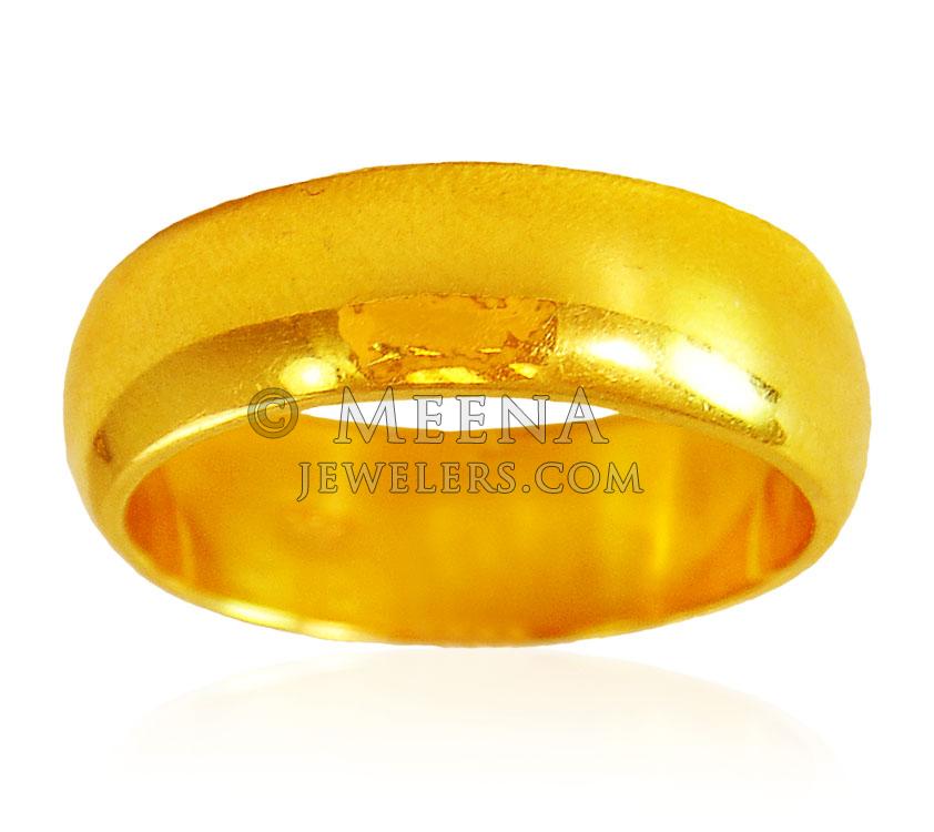 22Kt Gold Plain Band riwb20755 22K Gold plain band (Unisex) NOTE