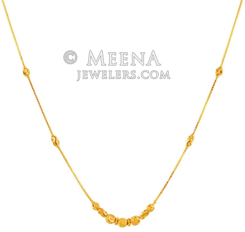 22K Gold Balls Ladies Chain chfc17634 22K Gold Ladies Chain. Chain