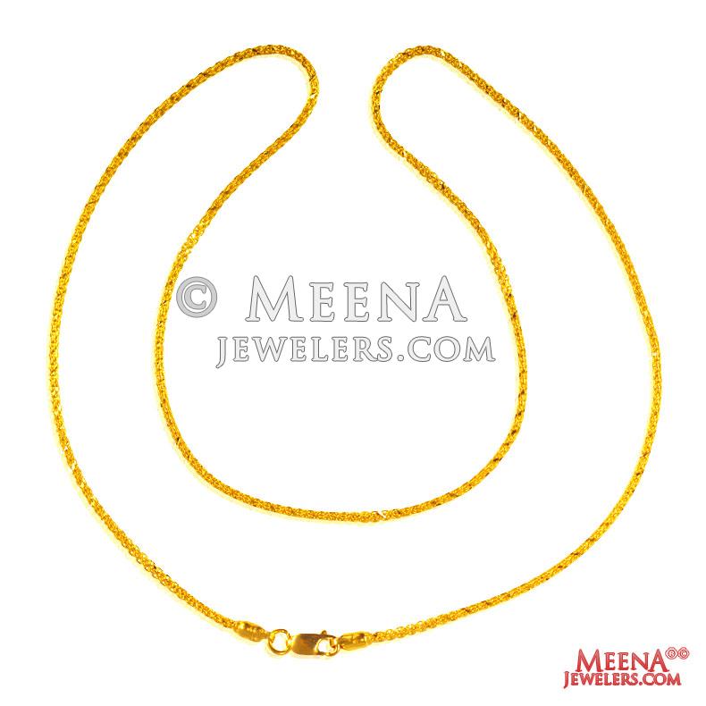 22 karat Gold Chain (18 inc) ChPl25357 22 Kt Gold 18+ Inches long