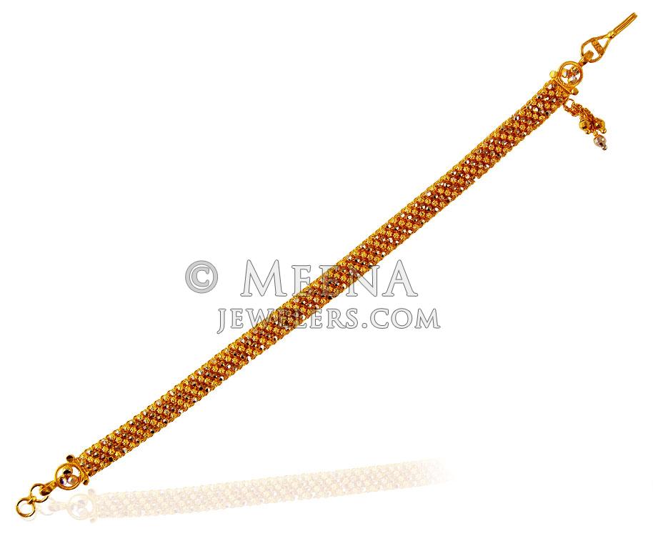Two tone 22K Gold Bracelet brla20546 Two tone ladies 22k Gold