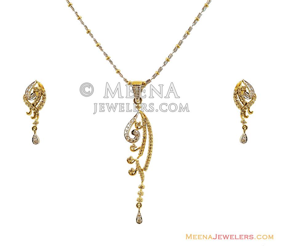 18K Fancy Diamond Pendant Set DiPs14137 US 3,644 18Kt fancy 2