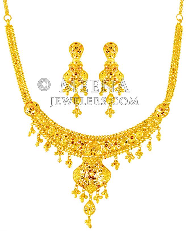 22 Karat Yellow Gold Set StGo21559 22 Karat yellow Gold necklace
