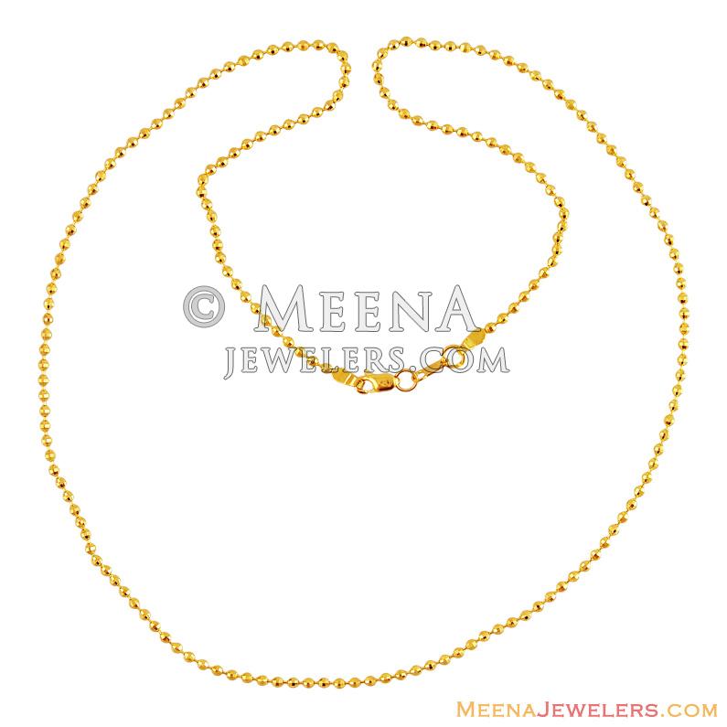 Fancy 22k Gold Balls Chain(20 in) ChFc15727 Fancy 22Kt Gold chain