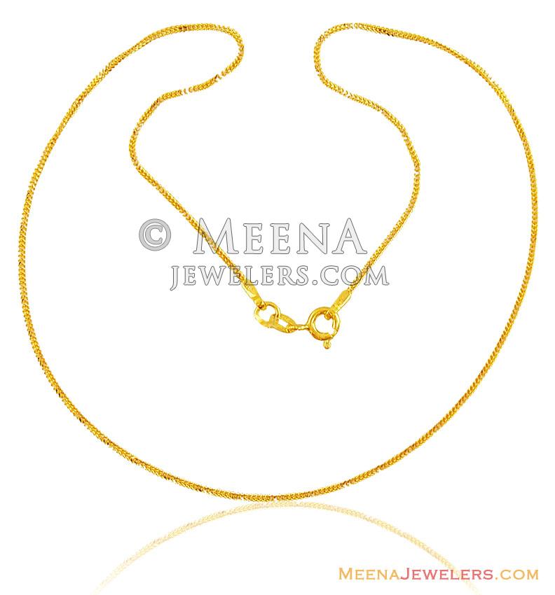 Sober Fox Tail Chain 22K ChPl14664 Two tone Fox Tail chain with