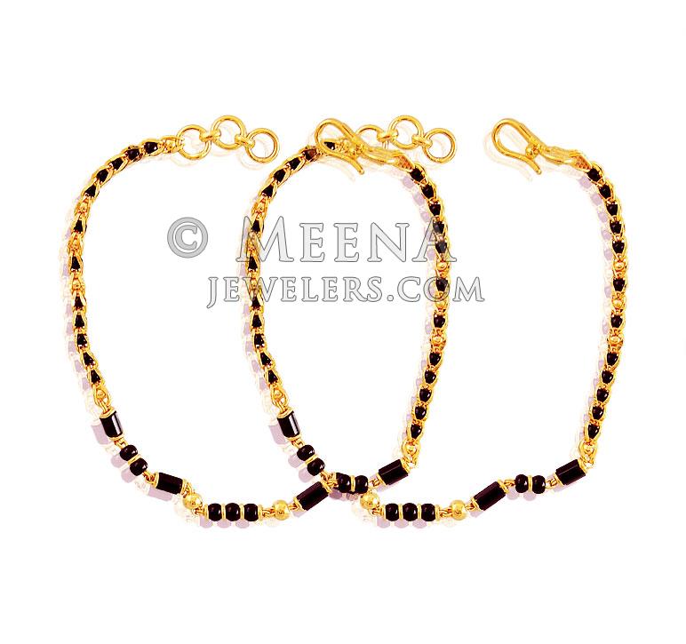 22k Gold baby bracelets BaBr18327 22k Gold fancy baby bracelets (2