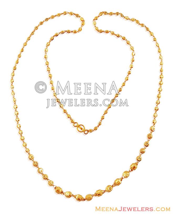 Gold Ladies Chain (24 Inches) - ChLo16431 - 22K Gold ladies chain ...