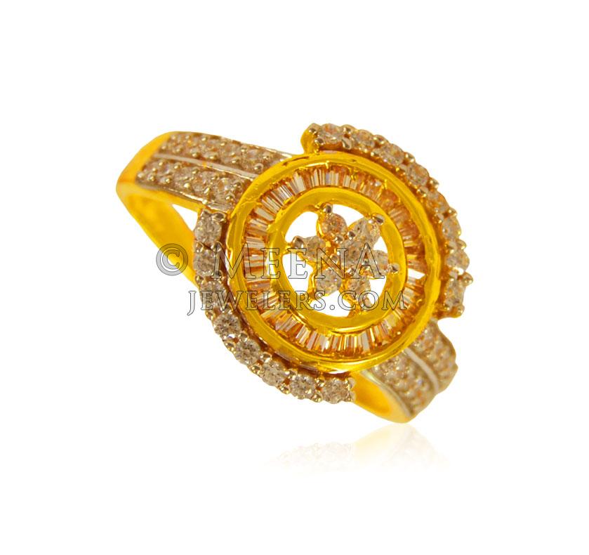 22 Kt Gold Ladies Signity Ring - RiLs24312 - 22 Kt Gold Fancy Ladies ...