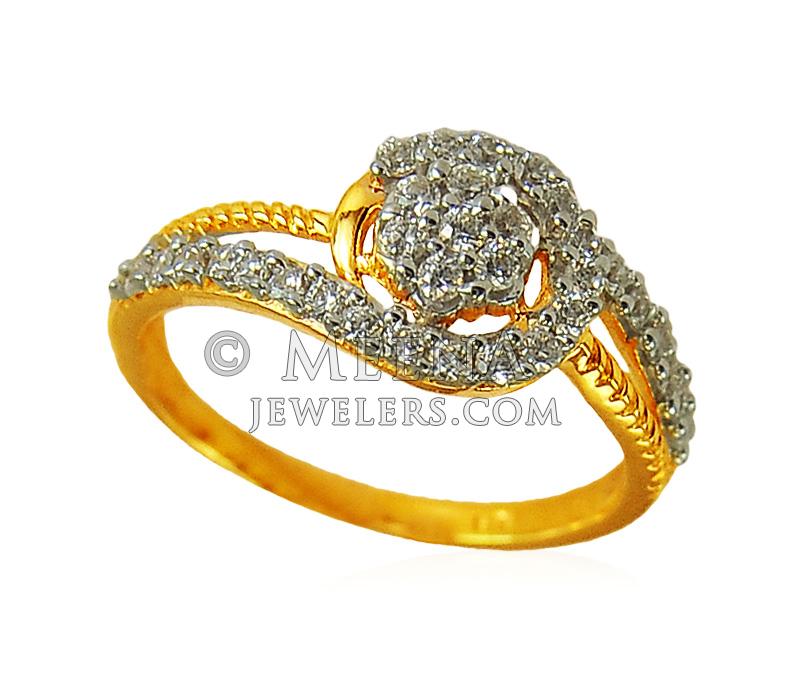 22K Gold Fancy Ring   RiLp19497   22K Gold Ladies Ring Is Designed With