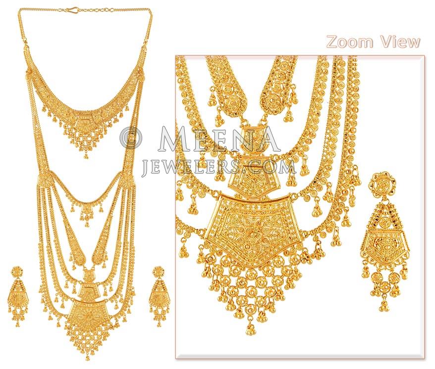 Bridal Rani Haar (22k Gold) - StBr6079 - Beautifully Hand crafted 22k ...