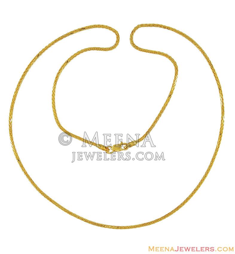 Gold Chain In Indian Style chpl12288 22k gold Indian Chain in nice