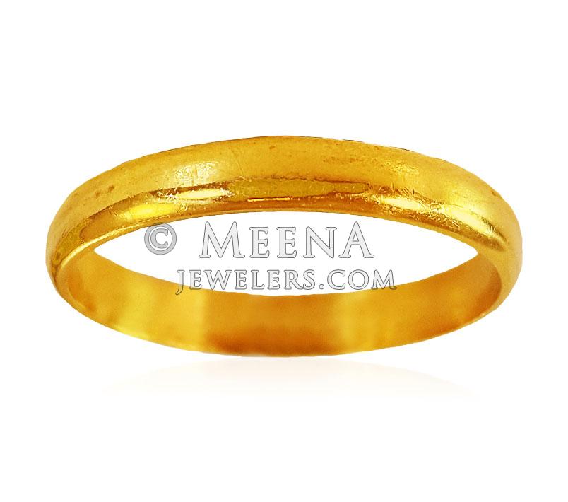 22K Yellow Gold Plain Band riwb22054 22K Yellow Gold Plain Band