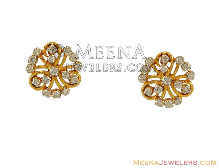 18Kt Gold Genuine Diamond Earrigs - DiEr940 - US$ 1,554 - 18Kt Gold