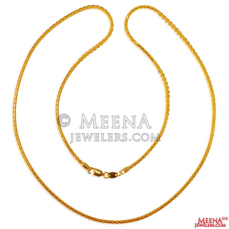 22kt Gold Chain 24 Inches - chpl26112 - US$ 1,248 - 22kt Gold Chain 24