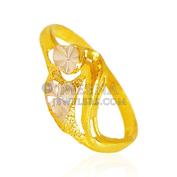 22 Karat Gold Ring - RiLg20433 - 22K Gold Ring for ladies is designed ...