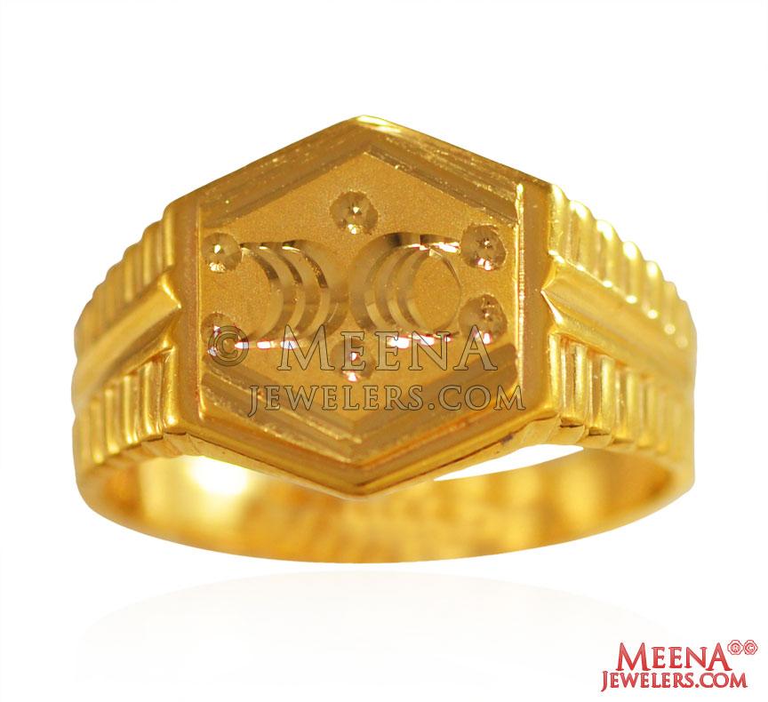 22K Yellow Gold Ring for mens - RiMs26893 - US$ 579 - 22K Yellow Gold ...