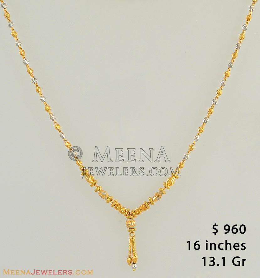 Fancy Gold Chain - CHFC11206 - 22kt gold balls chain ( beaded gold ...