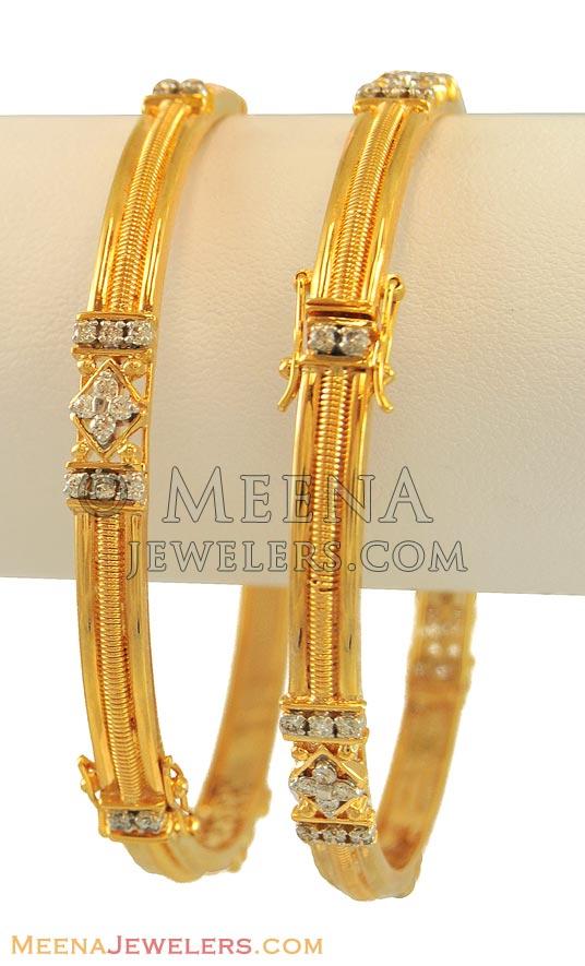 Genuine Diamond Bangles 18k Diba10881 18k Designer Bangles