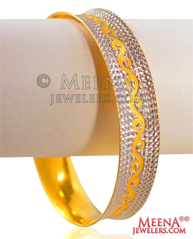 22k Gold Two Tone Kada(1 pc) - Ba2t25533 - US$ 3,569 - 22Kt Gold Two ...