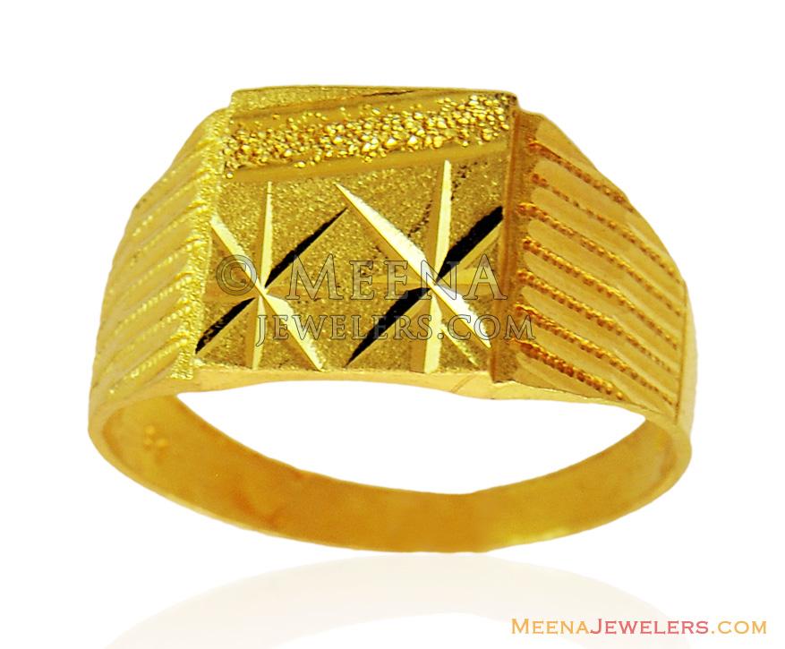 Indian Gold Fancy Ring - RiMs14889 - 22K Gold Indian Ring with nice ...