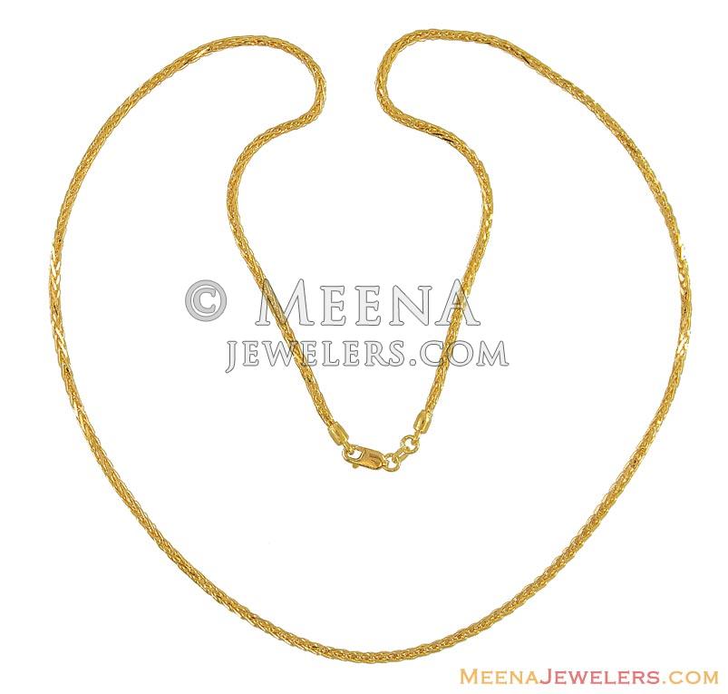 Indian Gold Chain (24 Inches) ChMs9846 22Kt Gold Chain (indian