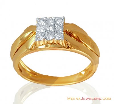 Fancy 18K Mens Diamond Ring  ( Diamond Rings )