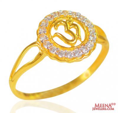 22Kt Gold Fancy Signity Ring ( Ladies Signity Rings )