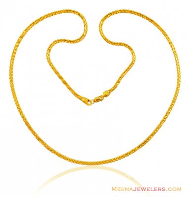 22K Mens Solid Yellow Gold Chain  ( Men`s Gold Chains )